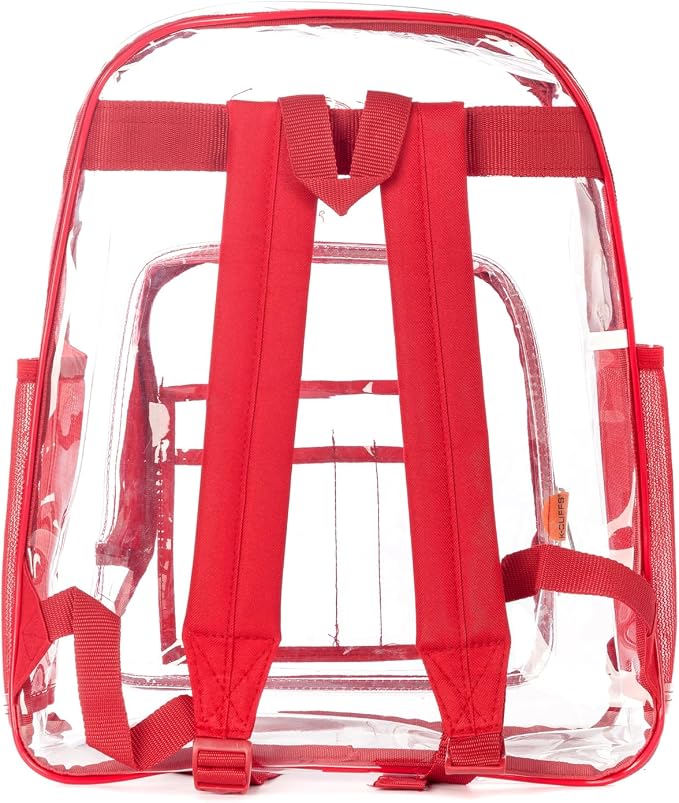 K-Cliffs Large Transparent Backpack Clear Heavy Duty School Bag Durable Student - Image 5