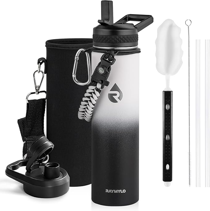 RAYMYLO Insulated Water Bottle 24oz, Triple Wall Vacuum Stainless Steel by RAYMYLO