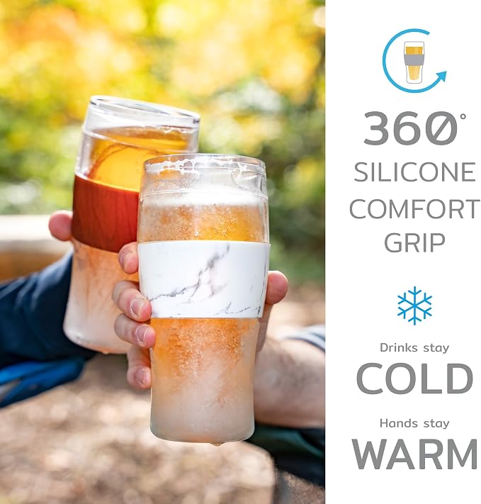 Host FREEZE Beer Cooling Cups, Frozen Beer Mugs, Freezable Pint Glass Set - Image 4