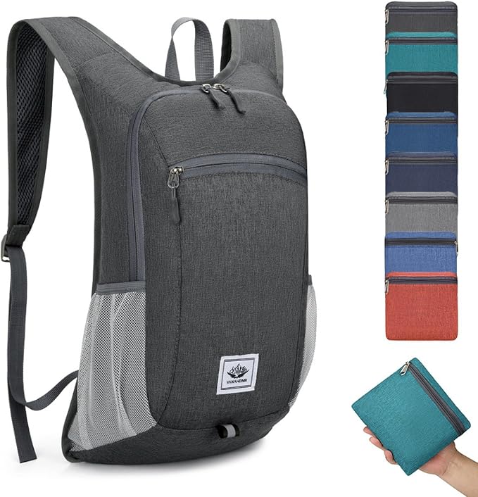 DOJUNS Hiking Backpack 15L Small Travel Backpack Lightweight Foldable Daypack by DOJUNS