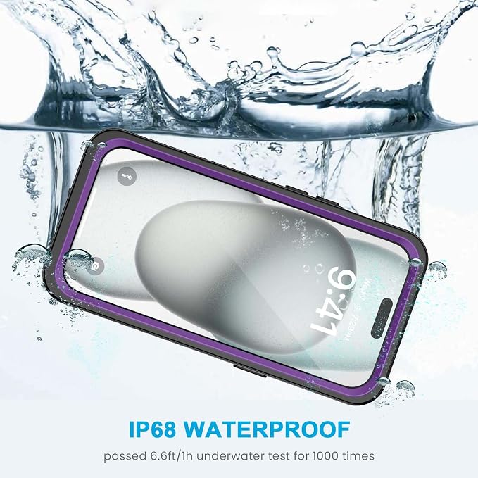 Lanhiem for iPhone 15 Plus Case, IP68 Waterproof Dustproof Shockproof Cases - Image 2