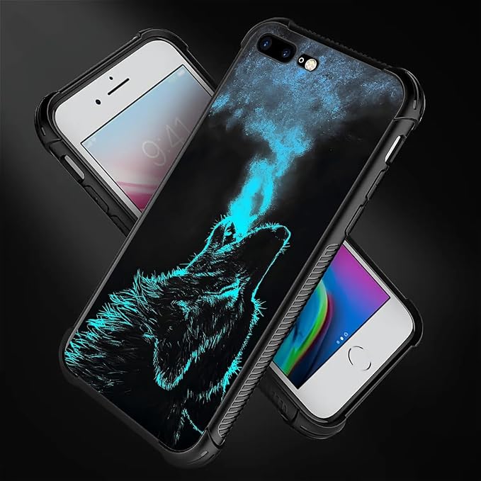 for iPhone 7 Plus/8 Plus Case, Soft Silicone Hard Acrylic Shock Protection - Image 4