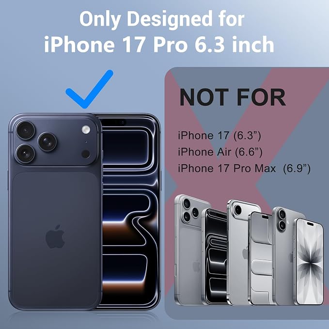 Red2Fire for iPhone 17 Pro Case Waterproof, Phone Case 6.3" Blue/Clear - Image 7