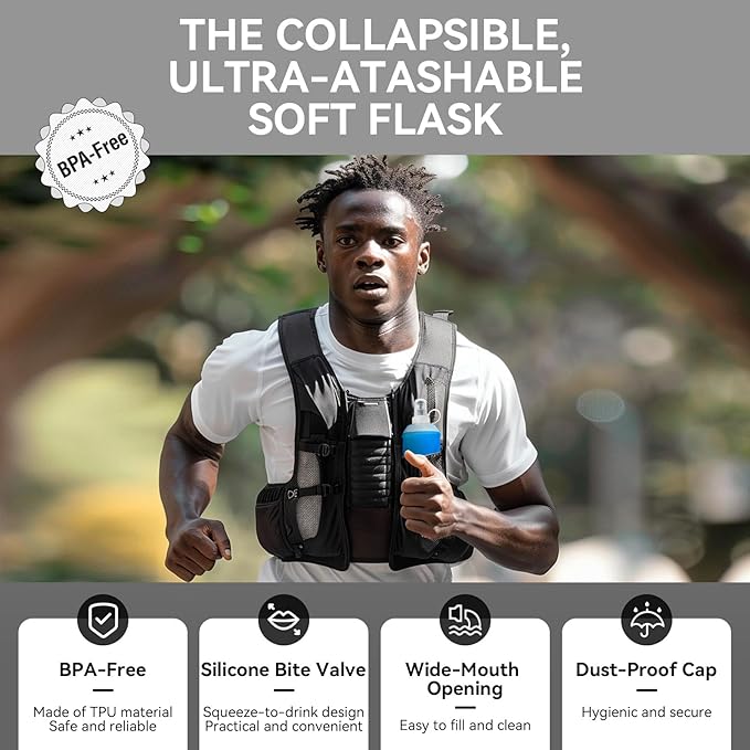 250ml Soft Flask Soft Water Bottle - Image 4
