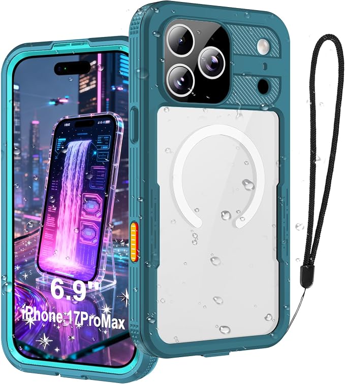 for iPhone 17 Pro Max Case, IP68 Waterproof Full Body Protective Cover by FXXXLTF