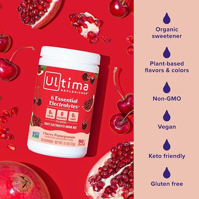 Ultima Replenisher Daily Electrolyte Powder Drink Mix – Sugar Free – Cherry - Image 5