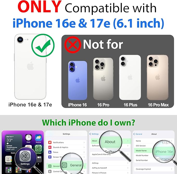 SPORTLINK for iPhone 16e/17e Case, IP68 Waterproof Military Protective Full - Image 2