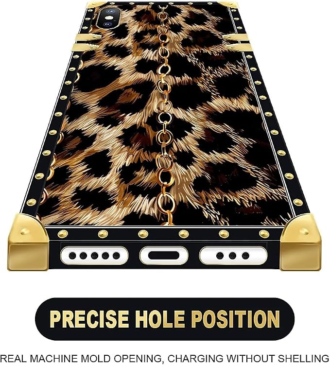 Compatible with iPhone XR Case, Seamless Gold Chain Leopard Luxury Golden - Image 5