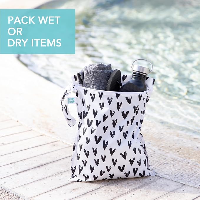 Bumkins Waterproof Wet Bag for Baby, Swim Suit, Cloth Diapers, Pump Parts - Image 3