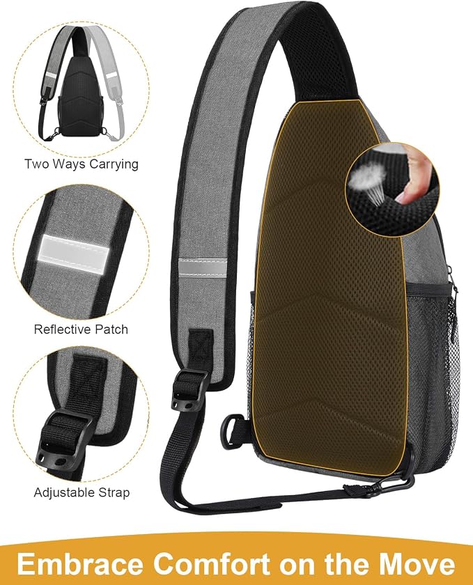 Pritent Crossbody Bags for Women Man, Waterproof Sling Bag Backpack Trendy - Image 4