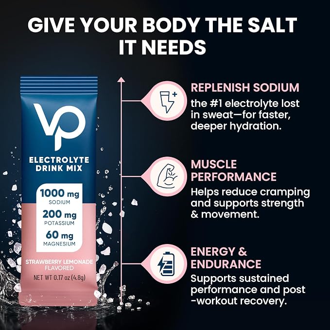 Venture Pal High Sodium Sugar Free Electrolytes Powder Packet, Zero Calories - Image 6