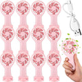 Woanger 12 Pcs Mini Handheld Fan Bulk 3 Speed USB Electric Battery Operated by Woanger