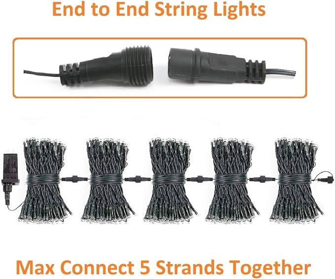 2-Pack Connectable Christmas Lights Outdoor, Total 164FT 400LED Christmas - Image 8