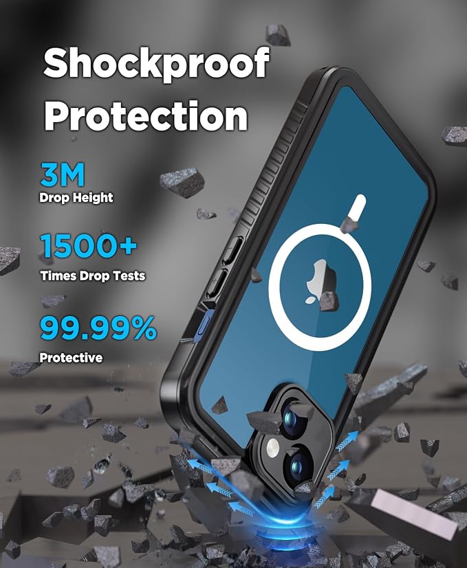 Beeasy for iPhone 13 Waterproof Case Compatible - Image 5