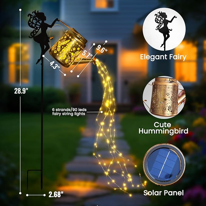 X-PREK Solar Lights Outdoor Waterproof, Fairy Solar Garden Lights Outdoor - Image 5