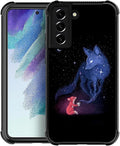 for Samsung Galaxy S21 Case, Galaxy Fox Wolf Pattern Graphic Design Girl Boy by FKBRCL4U
