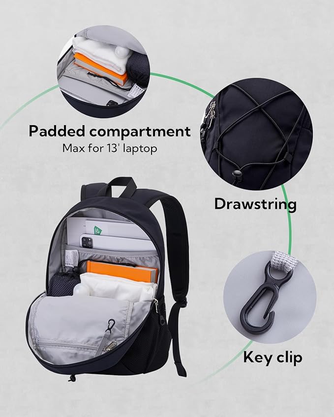 WATERFLY 12L Small Hiking Backpack: Day Pack Lightweight Travel Bag Camping - Image 3