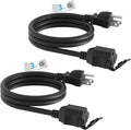 TiFFCOFiO Indoor Outdoor Extension Cord Waterproof, 3 Feet 3 Prong Power Cord by TiFFCOFiO