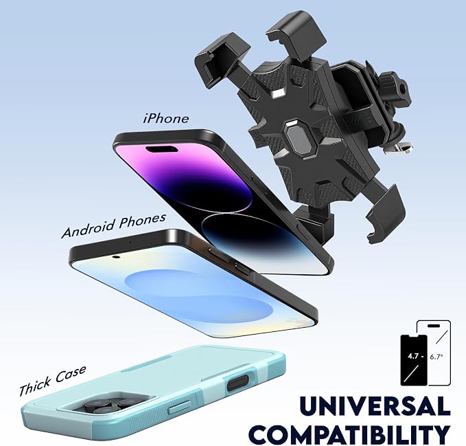 Kayak Phone Holder Mount Quick Install Auto Lock, 360°Adjustable Kayak Phone - Image 2