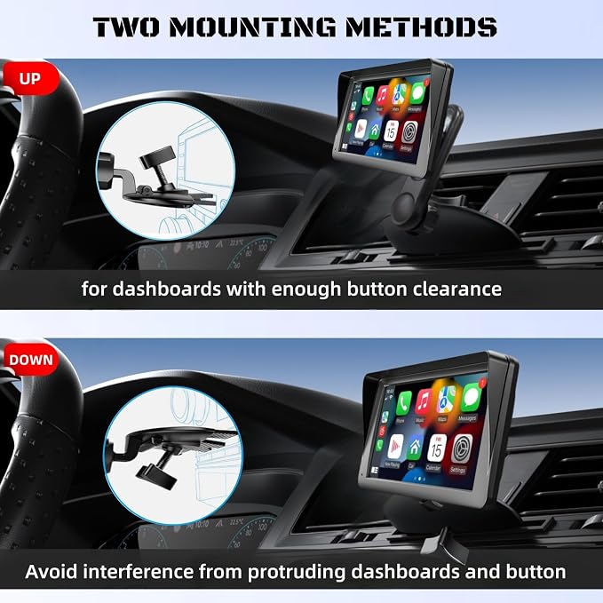 Extended CD Slot Mount for CarPlay Screen Adjustable Arm and 360° Rotating - Image 4