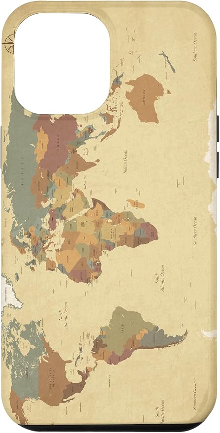 Globe Map Smartphone Cell Cover Gift World Map Pattern Phone Case by Unknown