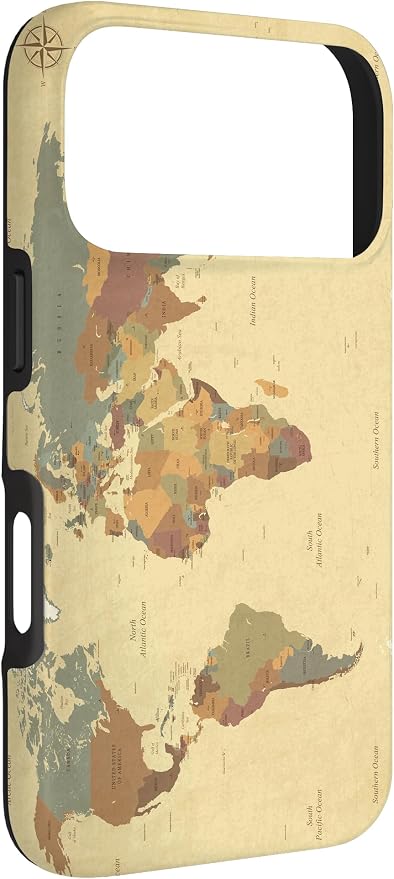 Globe Map Smartphone Cell Cover Gift World Map Pattern Phone Case - Image 3