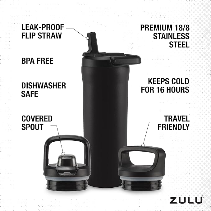 ZULU Base 18oz Kids Stainless Steel Water Bottle - Image 4
