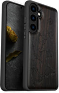 Carveit Wood Case for Galaxy S24 Plus Case Shockproof Protective Cover Unique by Carveit