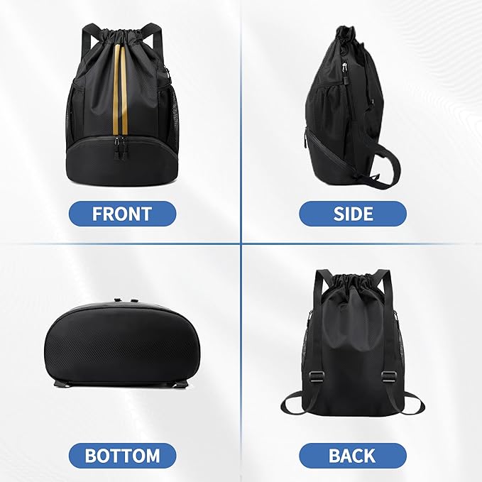 JELUTAR Drawstring Backpack Gym Bag - Image 3