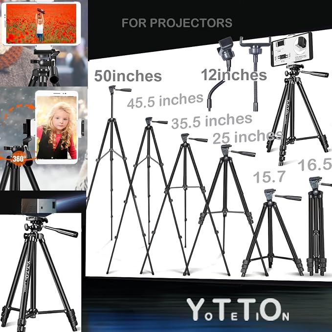 60" Aluminum Phone & Camera Tripod - Image 4