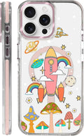 Case for iPhone 14 Pro, Spaceship Mushroom Phone Case Design，for Women Girls by Toulas