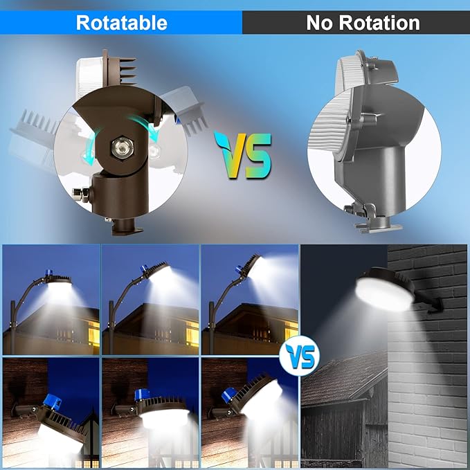 ledmo 120W LED Barn Light Dusk to Dawn Adjustable Angle - Image 6