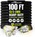 100ft Outdoor/Indoor Extension Cord 3-Outlet 12/3 Gauge Extra Heavy Duty 3 by LifeSupplyUSA