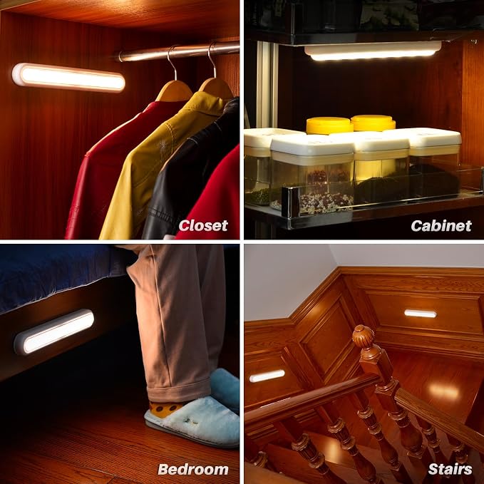 STAR-SPANGLED 11” Motion Sensor Lights Indoor AA Battery Operated, Stick on LED - Image 6
