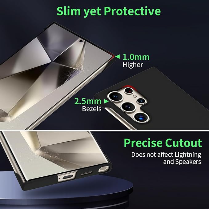 GRECAZO Slim Borderless for Samsung Galaxy S25 Ultra Phone Case 6.9" Ultra-Thin - Image 5