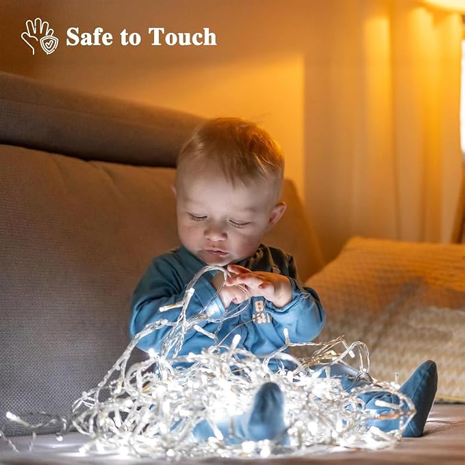 180FT 500LED Extra-Long String Lights Indoor Outdoor Clear Wire, Cold White - Image 6