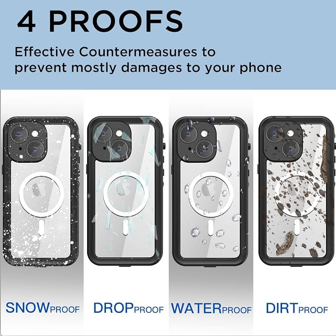 AICase for iPhone 14 Plus Case Waterproof, Compatible - Image 4