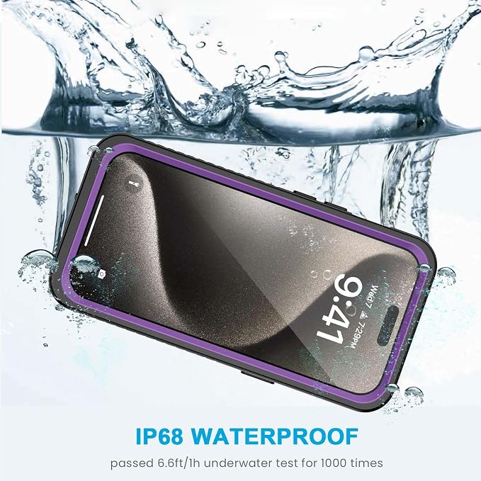 Lanhiem for iPhone 15 Pro Max Case, IP68 Waterproof Dustproof Shockproof Cases - Image 2