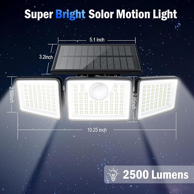 daphino 2500LM Solar Lights Outdoor - Image 8