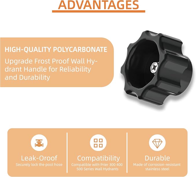 630-7965 Wall Hydrant Handle Kit Outdoor Faucet Handle Replacement Frost Proof - Image 5