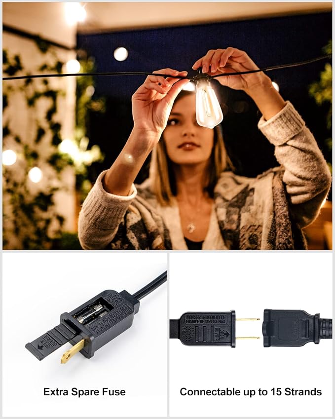 Lightdot 200FT Outdoor String Lights, LED Bistro String Lights - Image 8