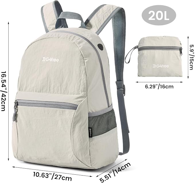 G4Free 20L Lightweight Packable Backpack Travel Hiking Daypack Foldable Backpack - Image 2
