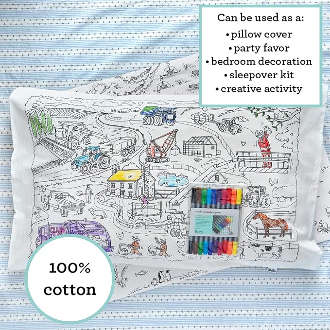 eatsleepdoodle 30x20in White Cotton Pillowcase - Image 6