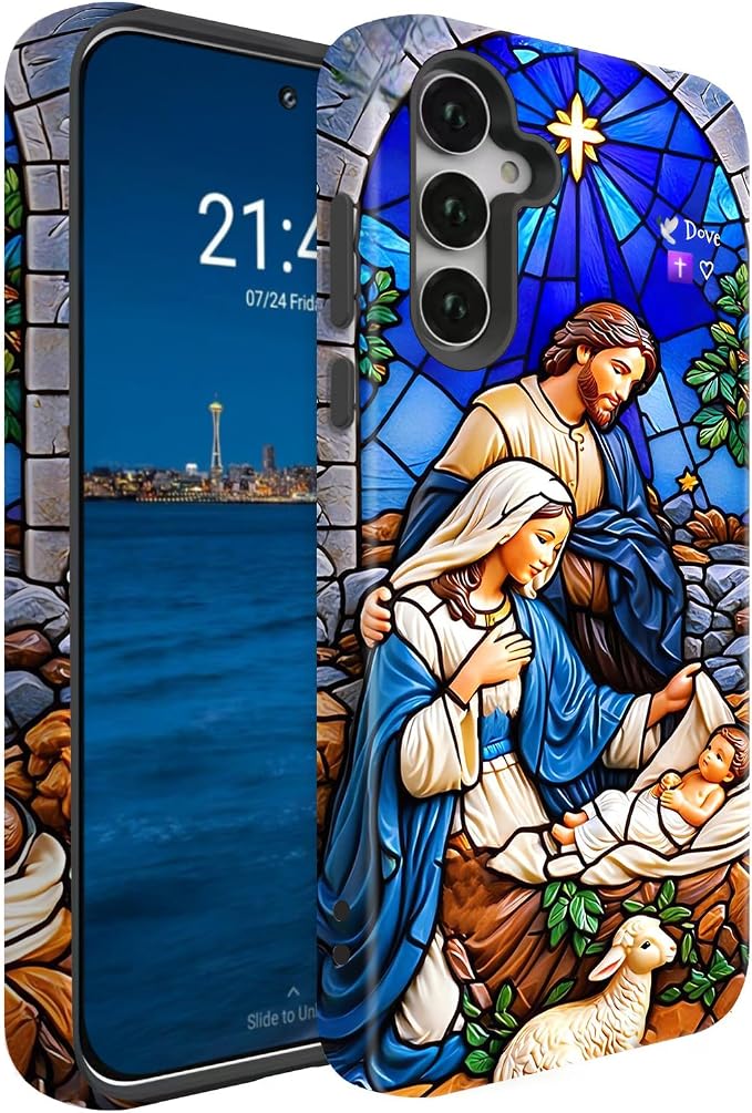 Compatible for Samsung Galaxy A36 5G Case, Dual Layer Heavy Duty 2 in 1 by BSMOSPER