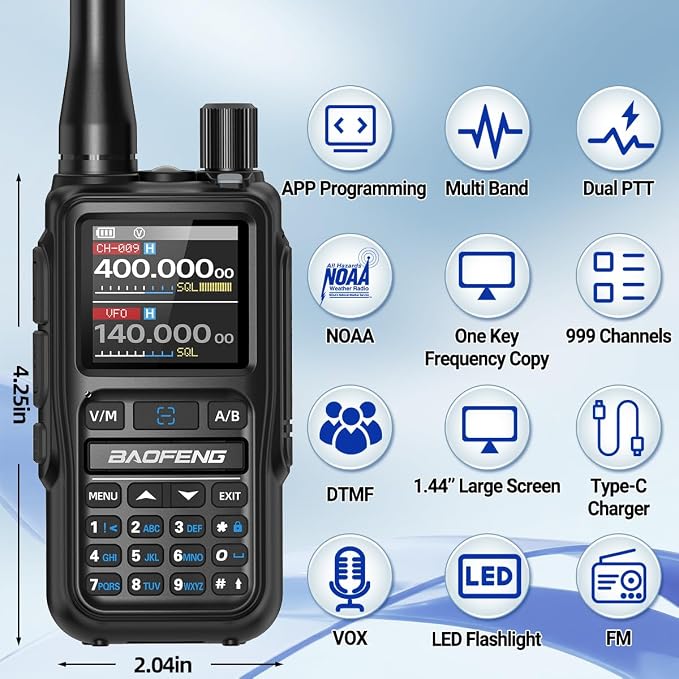 BAOFENG Radio UV-5R MINI Ham Radio Handheld UV5R Walkie Talkies Long Range - Image 3