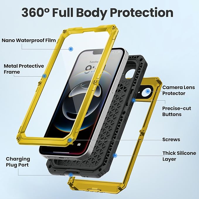 Mitywah Waterproof Case for iPhone 16e and for iPhone 17e, Shockproof Heavy - Image 4