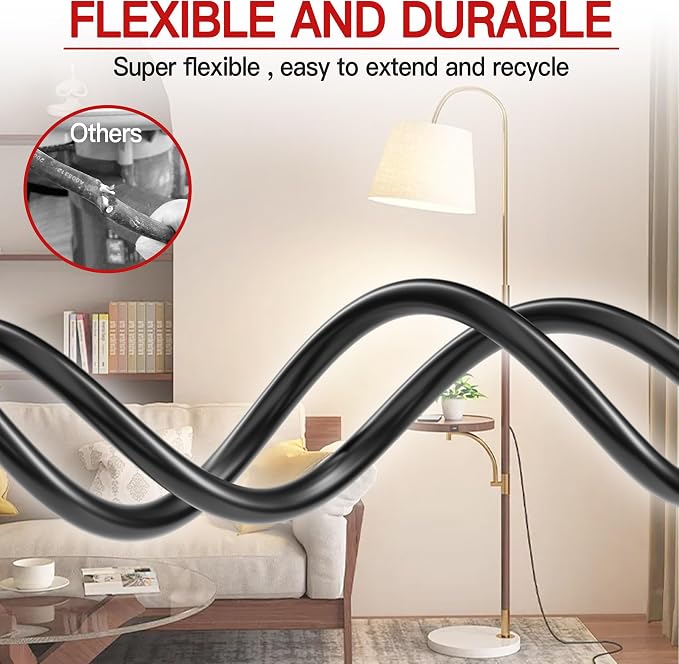 16/3 Short Extension Cord 1 FT, Indoor 3 Prong Power Cable, Suitable - Image 5