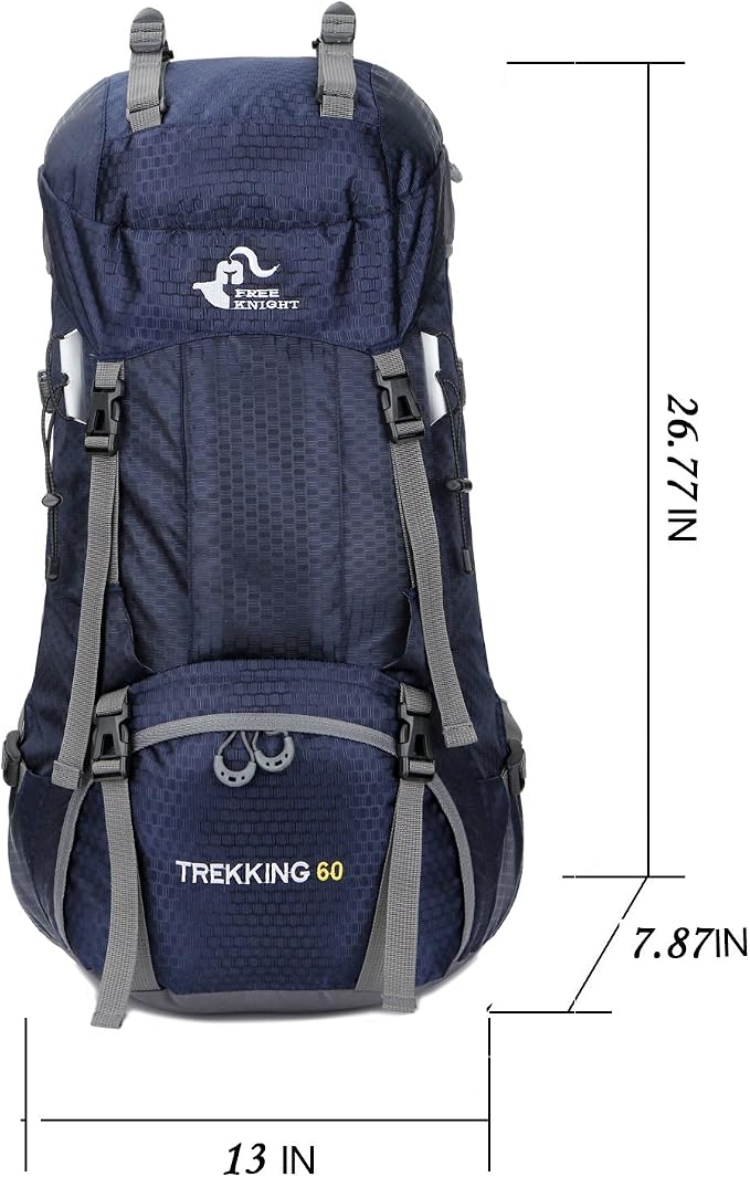 Bseash 60L Waterproof Hiking Camping Backpack - Image 2