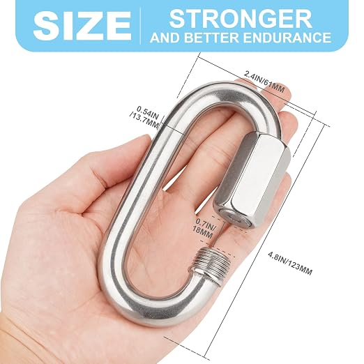 Chain Links, 3300LB Capacity Large Opening Chain Connector - Image 2