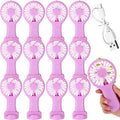 Woanger 12 Pcs Mini Handheld Fan Bulk 3 Speed USB Electric Battery Operated by Woanger